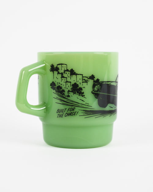 Built For The Chase Milk-glass Diner Mug